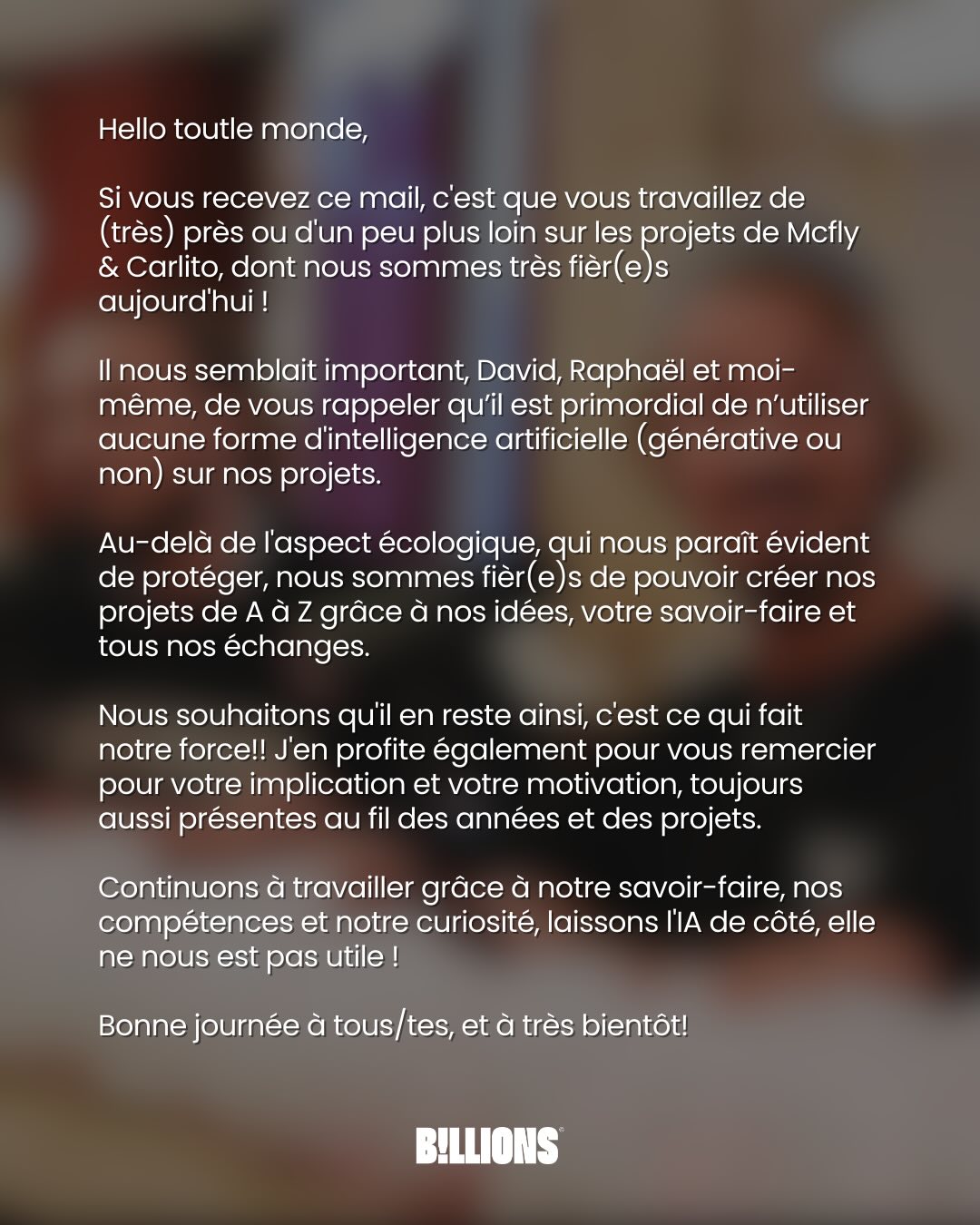 Déclaration sur l’IA